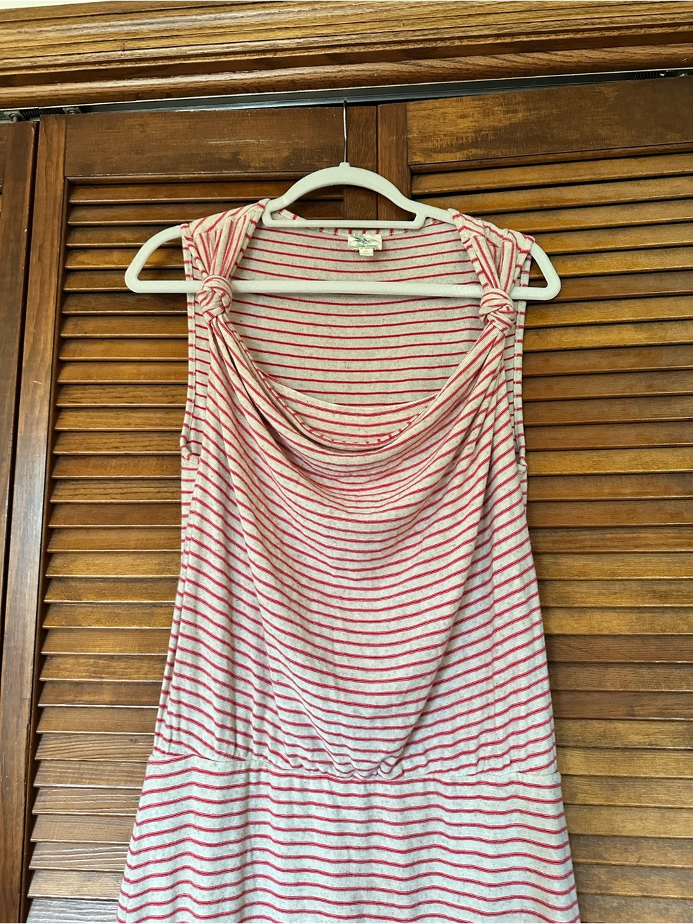 Anthropologie Weston Wear Land of Springs Cream and Red Striped Dress size large - Picture 4 of 13
